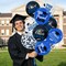 Graduation Party Balloons 2026 – 63PCS Blue & Black Latex Balloon Set with Congrats Grad Caps, Ribbons & Class of 2026 Designs